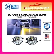 Toyota 3 colors led fog lamp alphard vellfire estima camry lexus hilux vios agh30