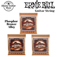 Ernie Ball Acoustic Guitar String Phosphor Bronze Alloy Extra Light, Light, Medium Light