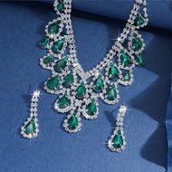 Women's Jewellery Jewellery Set Rhinestone Necklace Earrings 2 Pcs Suitable for Daily Wear and Weddi