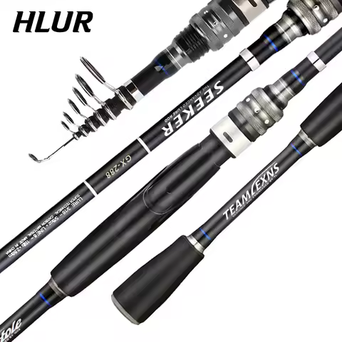 HLUR Ultra-short Portable Spinning Telescopic Fishing Rod 1.68m 1.98m 2.28m 2.58m 2.88mFast Action U