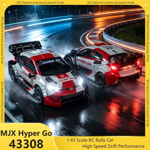 MJX HYPER GO 1:43 43308 RC Rally Racing Car 4WD High Speed Drift Remote Control Car With LED Light E