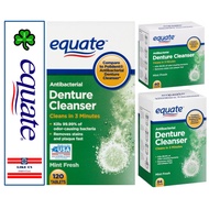 ☘️EXP 2026  Equate Mint Fresh Antibacterial Denture Cleanser Tablets - Import from USA