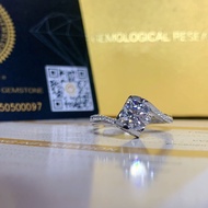 Brilliant Cut 18k 1.5ct White Gold Moissanite Diamond Ring