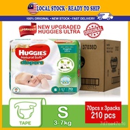 pampers*barang baby* Huggies Ultra Natural Soft Diapers / NB & S / Super Jumbo - 3 packs/carton0303