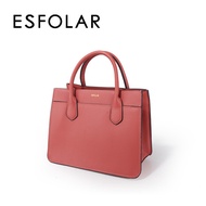 ESFOLAR Genuine Calf Leather Tote Handbag with Sling Straps EA-190005