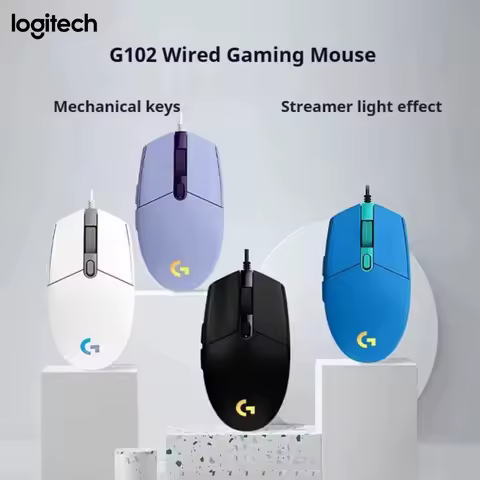 Logitech G304 Wireless & G102 Wired Gaming MouseLightspeed Wireless Gaming Mouse, 12K DPI, 6 Buttons
