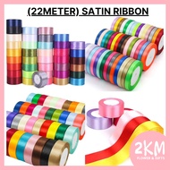 SATIN RIBBON Reben Riben Gift Satin Organza Flower Bouquet Roll Happy Birthday Bunga Hadiah Hantaran