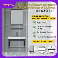 COTTA Abazo Black Bathroom Basin Cabinet With Mirror Kabinet sinki Sink Cabinet Bathroom Mirror Cabinet Toilet Mirror Ca