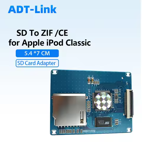 ADT-Link SD To ZIF Adapter Board, SD To CE Conversion Card SD Card Adapter, for Apple IPod Classic H