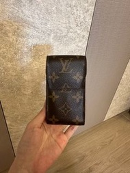 最後減！正品 LV ，Vintage Louis Vuitton Cigarette Box/ Card Holder 日本中古 老花煙盒 小廢包 咭包