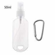 202130ml 50ml Reusable Portable Mini Size Alcohol Spray Bottle Hand Sanitizer Travel Small Size Holder Hook Keychain Carrier