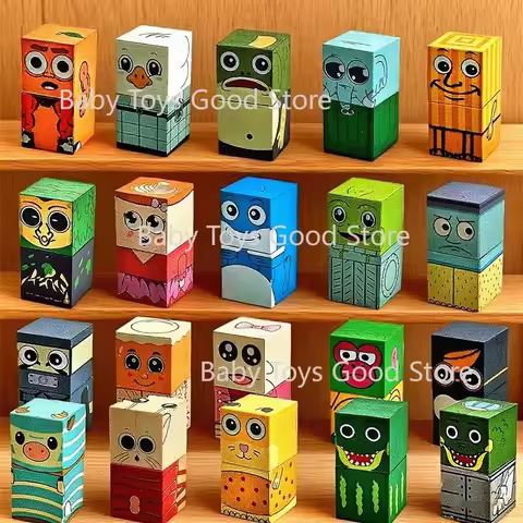 AI character magnetic building blocks Tung Tung tung sahur assembly building blocks character buildi