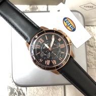 FOSSIL Grant leather chronograph watch