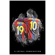 Messi Ronaldinho Poster Soccer Picture Canvas Wall Art Decor Print Picture Paintings For Living Room