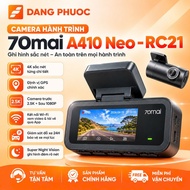70mai Dash Camera A410/A410Neo Front and Rear 2 HDR GPS Wifi Super Sharp Night Recording 24H Parking