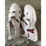️พร้อมส่งในไทย) รองเท้าผ้าใบ MLB Bigball Chunky Mask NY รองเท้าสีครีม พื้นยาง logo NY