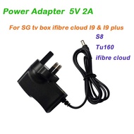 Power Adapter Box 5V 2A 3 pin version for Singapore tv box ifibre cloud I9 &amp; I9 plus &amp; Tu160