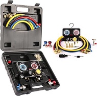 Wells AC Gauge Set HVAC Tools R410a R134a R32 R454B Refrigerant for Home 4 Way AC Diagnostic Manifol