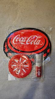 Coca cola cutlery and plate set, coca cola lid rug