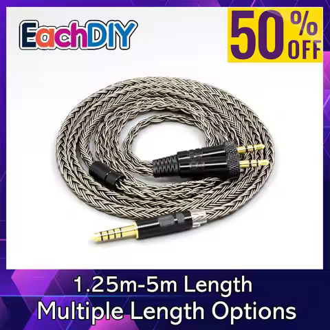 16 Core Grey Silver plated Earphone Cable For Sony MDR-Z1R MDR-Z7 MDR-Z7M2 With Screw To Fix Headpho