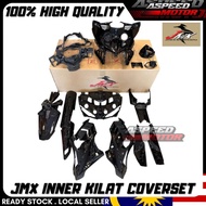 JMX INNER COVER HITAM KILAT DIAMOND SET 100% ORIGINAL HLY YAMAHA Y15 Y15ZR V1 V2 LC135 Y16 Y16ZR LC 