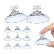 3/6/8 Sets Transparent Round Spiral Suction Cups With Plastic Nuts, 32mm/1.26 Inch Clear Suction Cup
