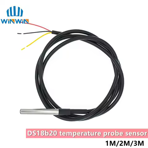DS1820 Stainless steel package Waterproof DS18b20 temperature probe temperature sensor 1M/2M/3M 18B2