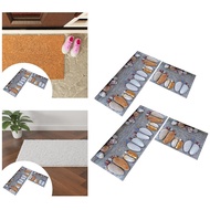 [nvnrbso] 2x Kitchen Rug Hallway Runner Rug Resuable Washable Polyester Rubber Backing