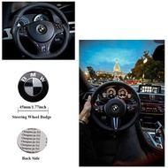 Yz- 45mm BMW carbon fiber Steering Wheel Adhesive Logo Badge Fits B M W 1 3 5 6 7 Z3 Z4 X5 X6 E46 E9