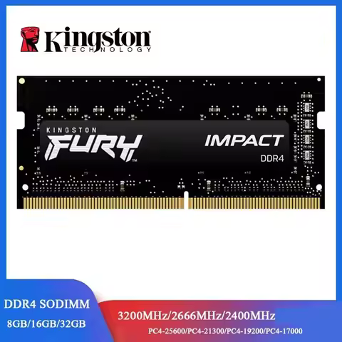 Kingston FURY Impact DDR4 RAM 32 16 8GB 3200MHz 2400 2666MHz SODIMM Memory 260Pin SODIMM PC4-19200 2