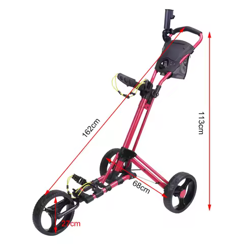 Hot Selling 4 Wheels Electric Golf Trolley Golf Push Pull Trolley