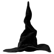 tudung sukan tudung ruffle Halloween Witch Hat Wizard Hat Flannel Witch Hat Twist Witch Hat Pleated 