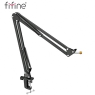 Microphone Arm Stand, Suspension Boom Scissor Mic Stand With Heavy Duty Clamp, 3/8" To 5/8" Adapter,