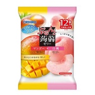 Purunto 蒟蒻果凍袋裝 芒果+白桃 20g x 12 粒