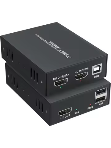 HDMI KVM USB Extender Over Ethernet Cat5e/6 1080P HD Video Source Controlled By Keyboard Mouse