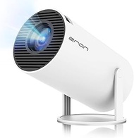 Mini Projector, HY300 PRO Portable Projector, Support 4K 1080P with Dual-Band WIFI6 5G Wireless 5.2 