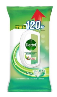滴露 - Dettol 滴露 - 家居消毒濕紙巾 (青蘋果香) 綠色 120片裝
