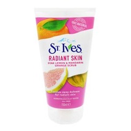 St. Ives Radiant Skin Face Scrub 150ml,聖艾芙 (St. Ives) 煥彩肌膚磨砂膏，粉紅檸檬和柑橘香型，經皮膚科醫生測試，蘊含100%天然去角質成分，有效改善暗