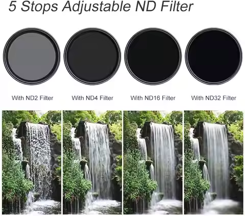 K&F Concept ND2-ND32 Fader ND Filter Camera Lens Neutral Density Variable Muti-coating Nano X 49mm 5