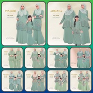 DUSTY GREEN Baju Raya Sedondon Baju Sedondon Ibu dan Anak Baju Kurung Sedondon Raya Plus Size Muslim Fashion