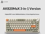 AJAZZ | Ajazz AK820 Max 3 Modes Mechanical Keyboard Wireless Bluetooth Wired RGB Hot Swap PBT Keycap