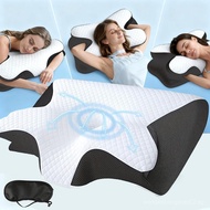 Sleep Apnea Pillow, Cervical Pillow - All-Night Neck Support, 26° Ergonomic Cervical Neck Pillow for