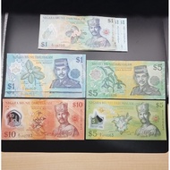 1Set8pcs 20-50%New 1996-2016 Brunei 1Dollar, 5-10Dollars (CollectiblesOnly)