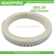 300pcs 0805 SMD Resistor 20 ohm Chip Resistor 1/8W 20R ohms 0805-20R