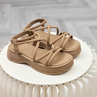 Giày Sandal Nữ MWC E146 - Giày Sandal Nữ Quai Ngang Chéo Đế Bằng Cao 5CM Trẻ Trung Năng Động