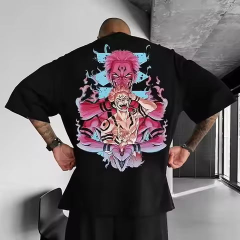 Jujutsu Kaisen Ryomen Sukuna Yuji Itadori Printed T-shirt Men's and Women's T-shirt Men's Top Sports