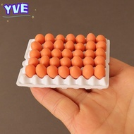 YVE 1Set Simulated Eggs, Mini 4 Styles Cute Chicks Eggs, High Quality Family Eggs Miniature Decorati
