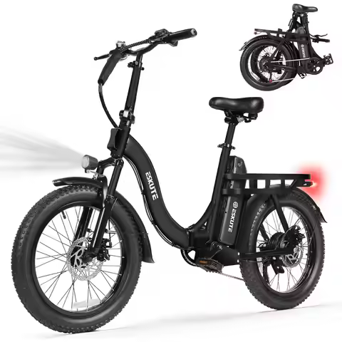 1200W Peak Motor Adult E-Bike with 20x3 Tires, 48V 10.4Ah Battery, Step-Through Design, NC Unlock, 2