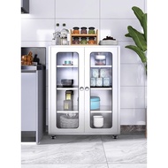 HY-6/304Stainless Steel Cupboard Extra Thick Kitchen Cupboard Stainless Steel Sideboard Cabinet Household Cabinets Resta