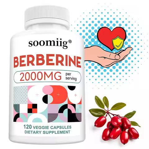 Berberine Capsules 2000mg, Supports Heart, Cardiovascular Health, Digestion, Liver Health, Immunity 